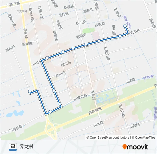 1056路 Bus Line Map