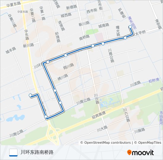 1056路 bus Line Map