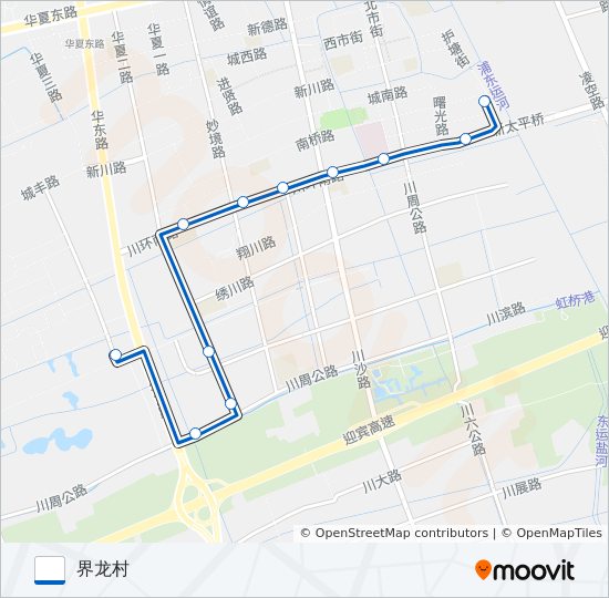 1056路 bus Line Map