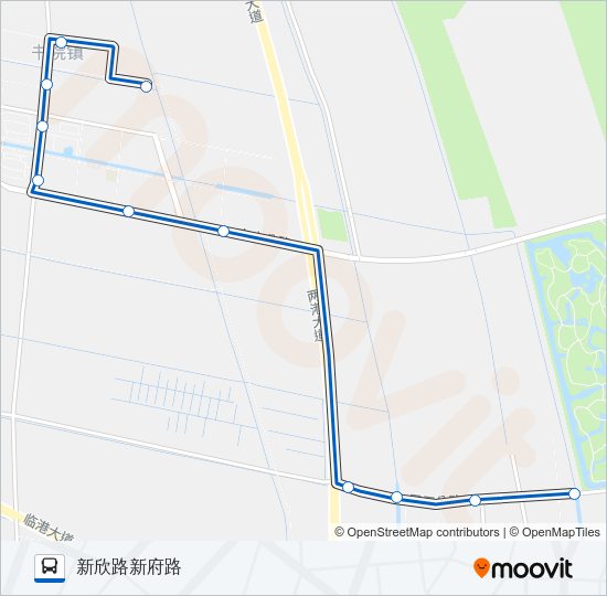 公交1063路的线路图