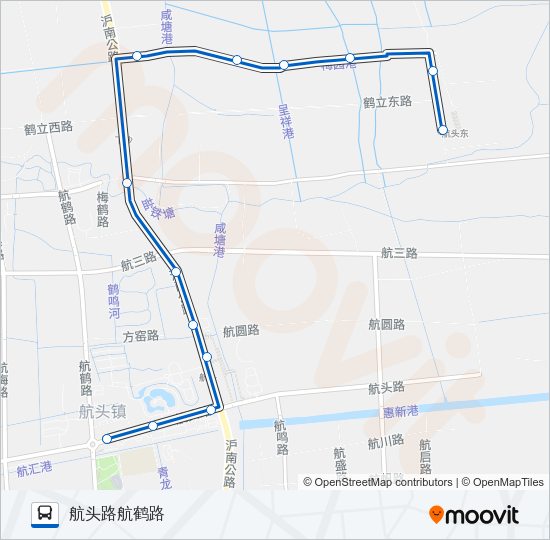 公交1067路的线路图
