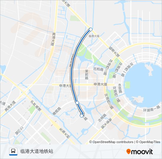 公交1077路的线路图