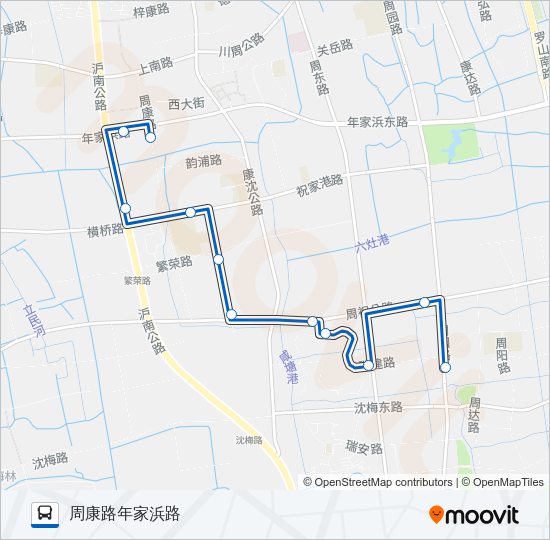 公交1081路的线路图