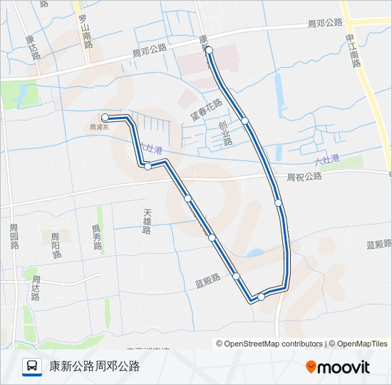 公交1085路的线路图
