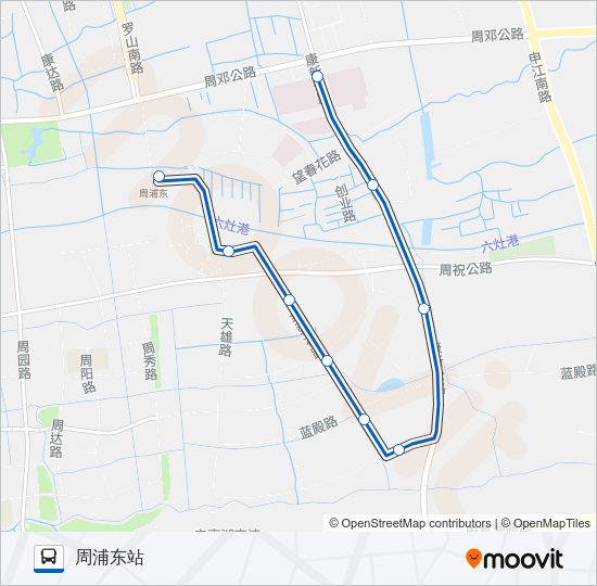 公交1085路的线路图