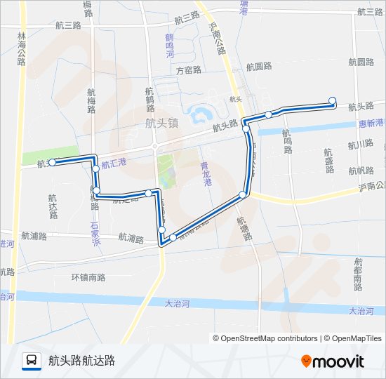 公交1086路的线路图