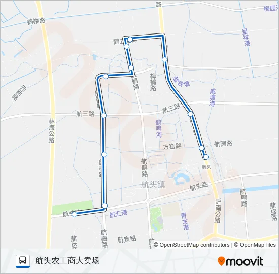 1087路 Bus Line Map