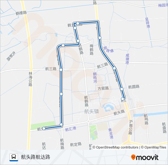 公交1087路的线路图