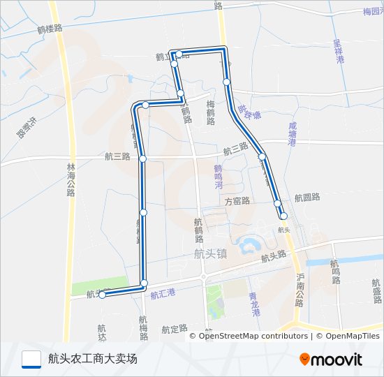1087路 bus Line Map