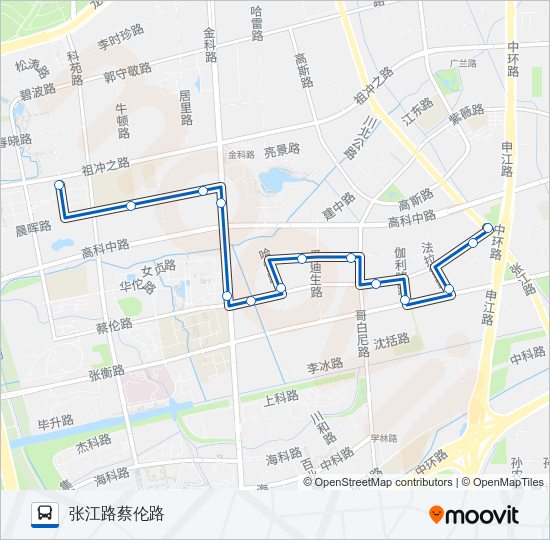 公交1090路的线路图