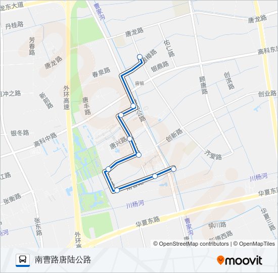 公交1091路的线路图