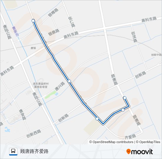 公交1099路的线路图