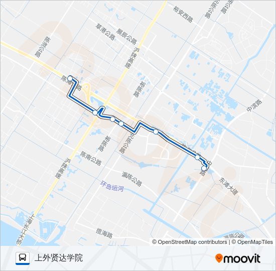 公交1721路的线路图