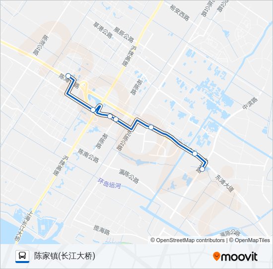 公交1721路的线路图