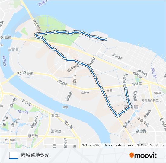 外高桥1路 bus Line Map