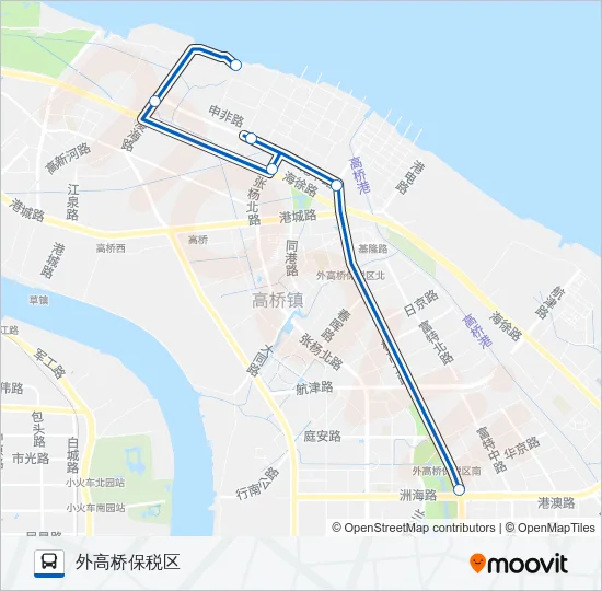 公交外高桥2路的线路图
