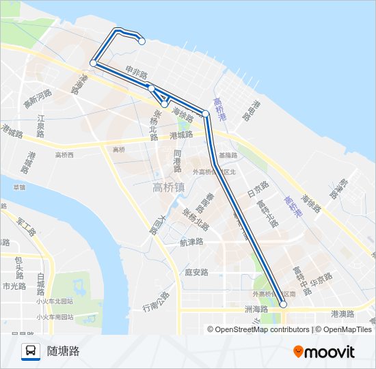 外高桥2路 bus Line Map