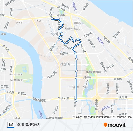 外高桥3路 Bus Line Map