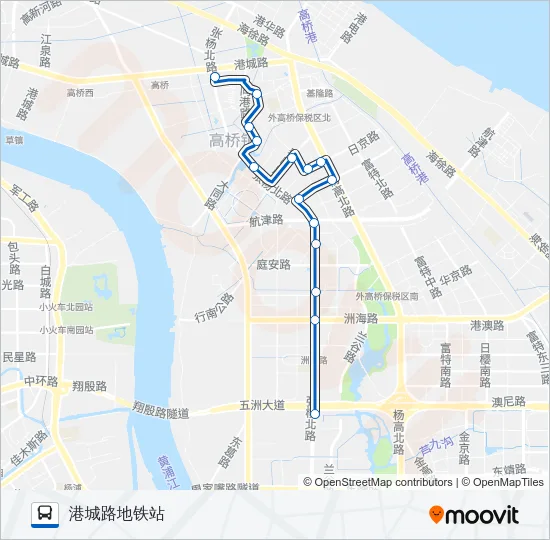 外高桥3路 Bus Line Map