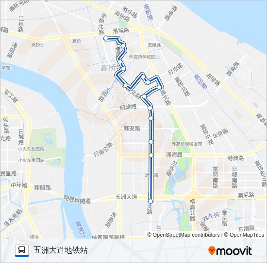 公交外高桥3路的线路图
