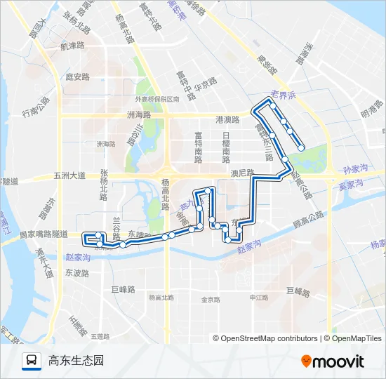 公交外高桥4路的线路图