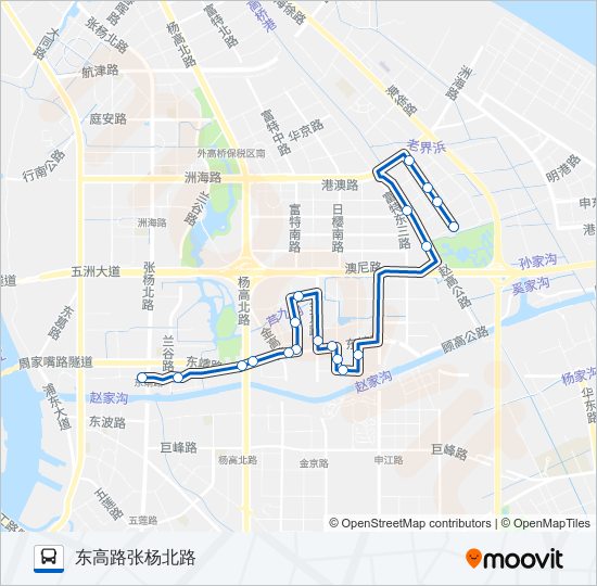 外高桥4路 bus Line Map