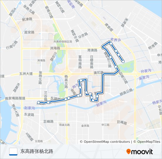 外高桥4路 bus Line Map