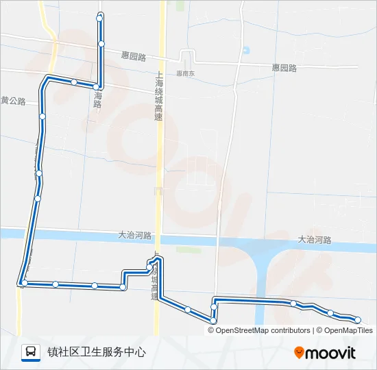 公交惠南10路的线路图