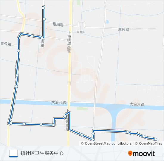 公交惠南10路的线路图
