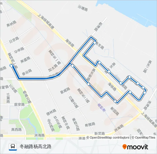 浦东10路 Bus Line Map