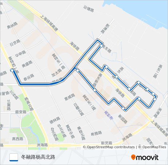 浦东10路 bus Line Map