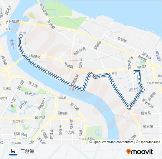 浦东19路 Bus Line Map