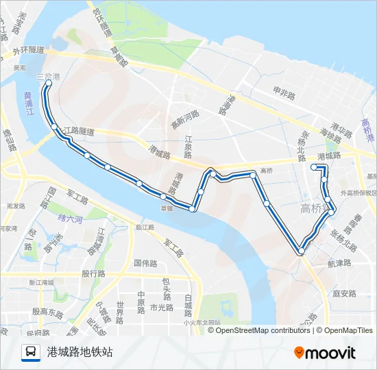 公交浦东19路的线路图