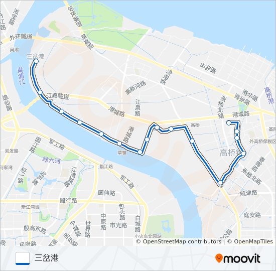 浦东19路 bus Line Map