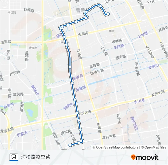 公交浦东20路的线路图