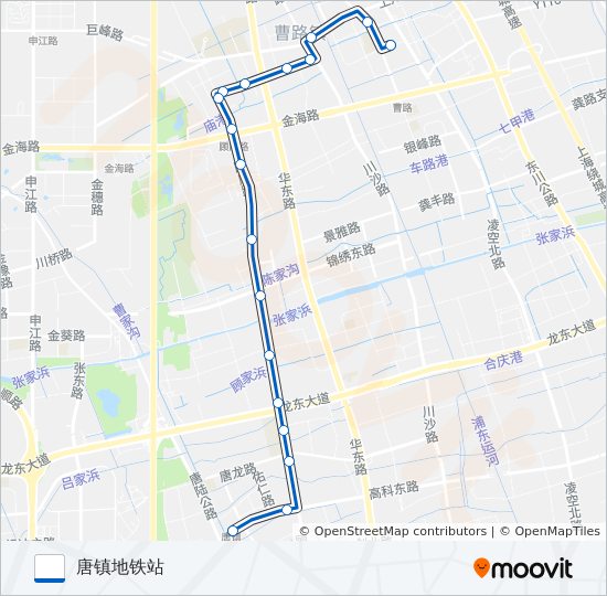 浦东20路 bus Line Map