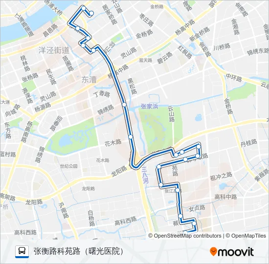 公交浦东22路的线路图