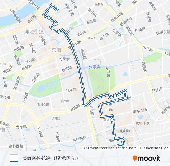 浦东22路 bus Line Map