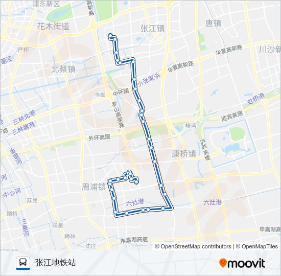 浦东25路 Bus Line Map