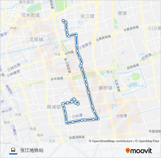 公交浦东25路的线路图