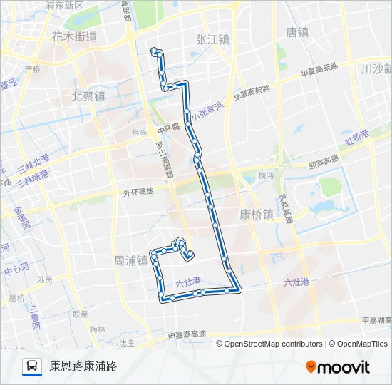 公交浦东25路的线路图