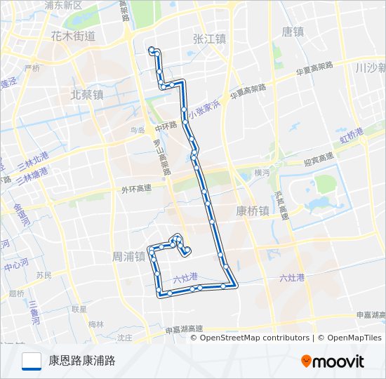 浦东25路 bus Line Map