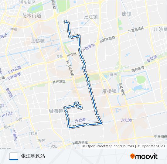浦东25路 bus Line Map