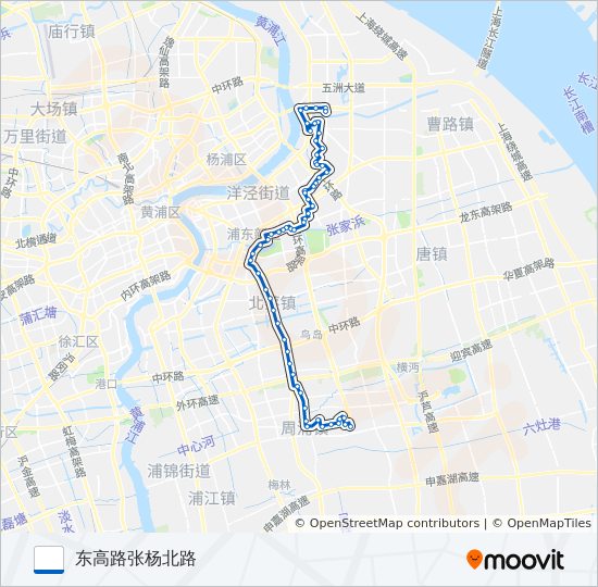 浦东35路 bus Line Map