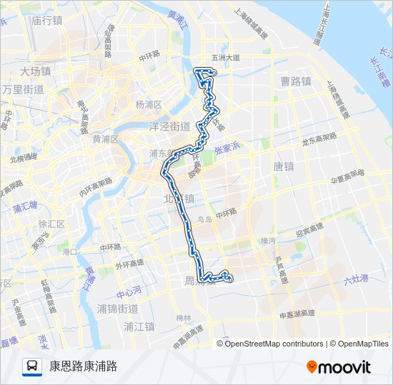 公交浦东35路的线路图