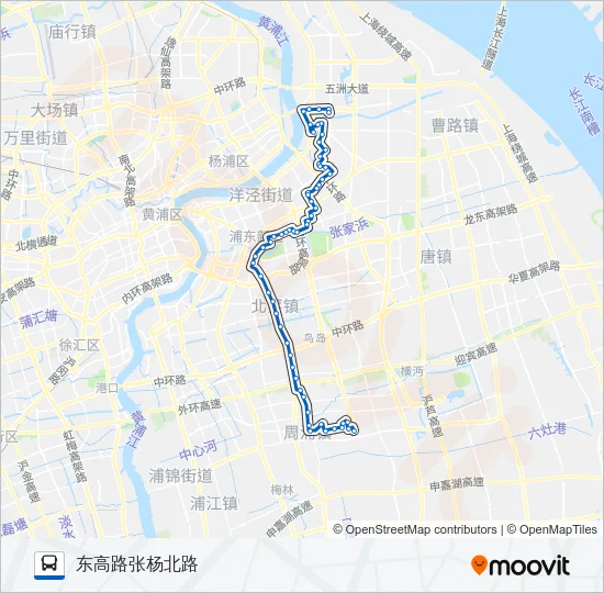 公交浦东35路的线路图