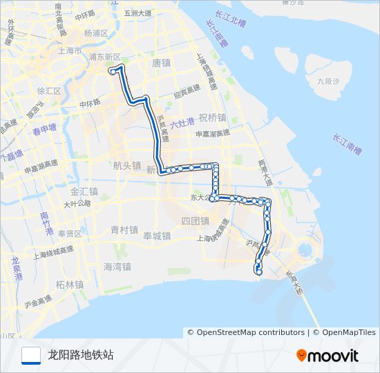 公交龙新芦专路的线路图