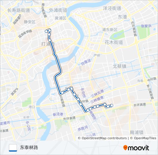 986路区间 bus Line Map