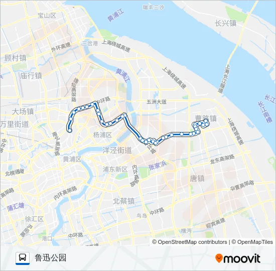 公交991区间路的线路图