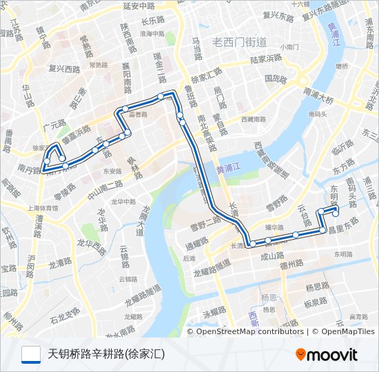 隧道夜宵一线 bus Line Map